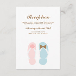 Tarjeta De Recepción Boda en la playa de Sandals