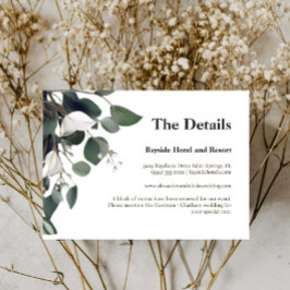 Tarjeta De Recepción Boda Eucalyptus Moderno