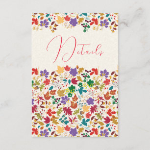 Tarjeta De Recepción Boda Flor Amarillo Mostaza Purpura Pradera Primave