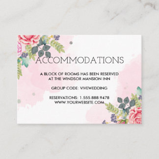 Tarjeta De Recepción Boda floral acuarela de verano