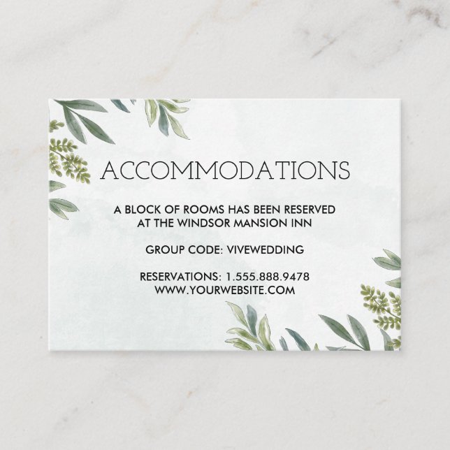 Tarjeta De Recepción Boda floral acuarela de verano (Anverso)