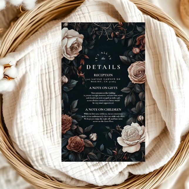 Tarjeta De Recepción Boda floral Art Nouveau de lujo (Subido por el creador)