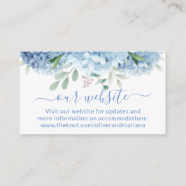 Tarjeta De Recepción Boda floral azul morado