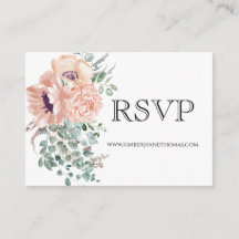Boda Floral de acuarela en línea RSVP