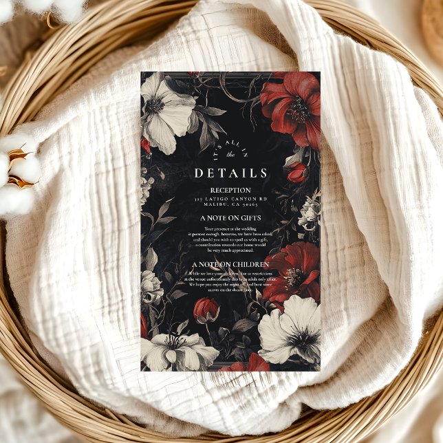 Tarjeta De Recepción Boda floral de Art Nouveau decorativo (Subido por el creador)