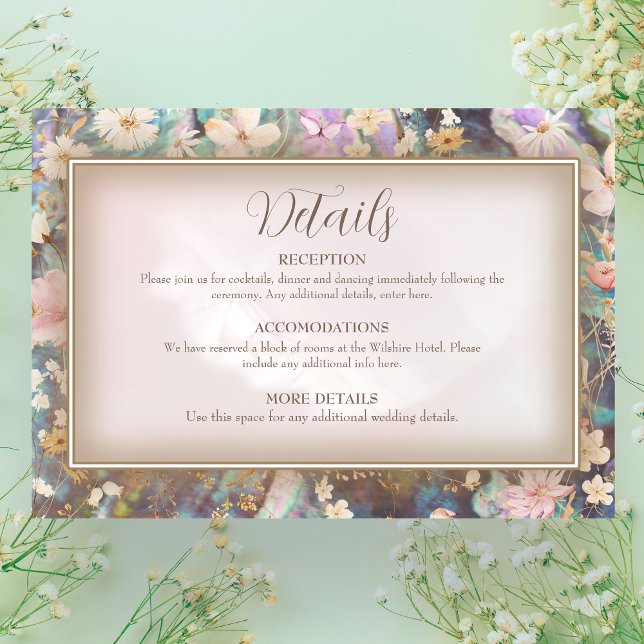 Tarjeta De Recepción Boda floral de Boho ruso (Subido por el creador)