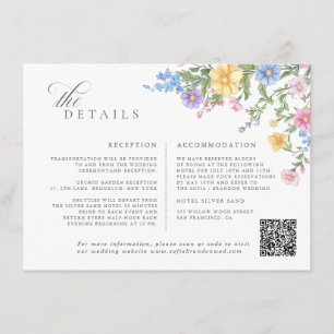 Tarjeta De Recepción Boda floral de jardín ornamental de primavera con