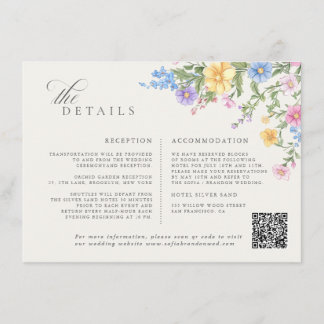 Tarjeta De Recepción Boda floral de jardín ornamental de primavera con 