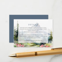 Boda floral de las montañas de primavera gabinete 