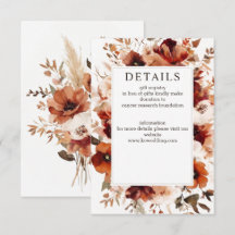 Boda floral de otoño con naranja quemada y borgoña