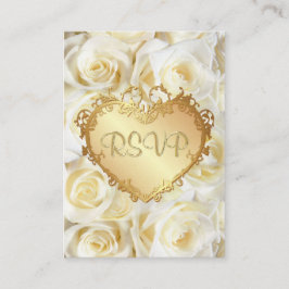 Tarjeta De Recepción Boda floral de rosa blanca RSVP
