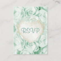 Boda floral de Rosa verde de menta RSVP