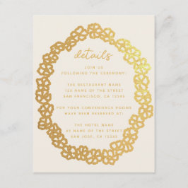 Tarjeta De Recepción Boda Floral Detalles de la guirnalda de Relieve me