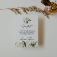 Boda floral dorado de follaje tropical deseable bi
