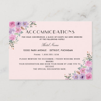 Tarjeta De Recepción Boda floral elegante de acuarela rosa