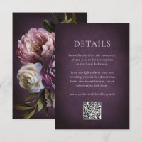 Boda floral elegante de arte fino púrpura oscuro