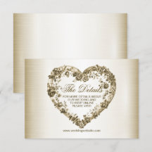 Boda Floral Golden Ornate Frame Elegante