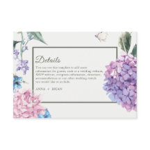 Boda floral Hydrangea pintado a mano