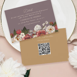 Tarjeta De Recepción Boda Floral Pintado Romántico