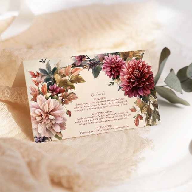 Tarjeta De Recepción Boda floral real victoriano (Subido por el creador)
