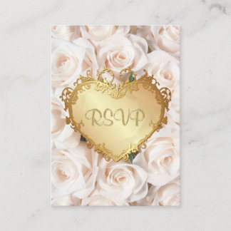 Tarjeta De Recepción Boda floral rosa de champagne RSVP