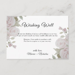 Tarjeta De Recepción Boda floral Rosa gris rosado de Rubor que desea lo