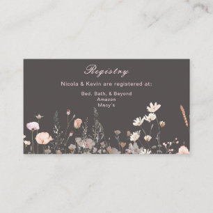 Tarjeta De Recepción Boda floral rosa Rubor de primavera de flores silv