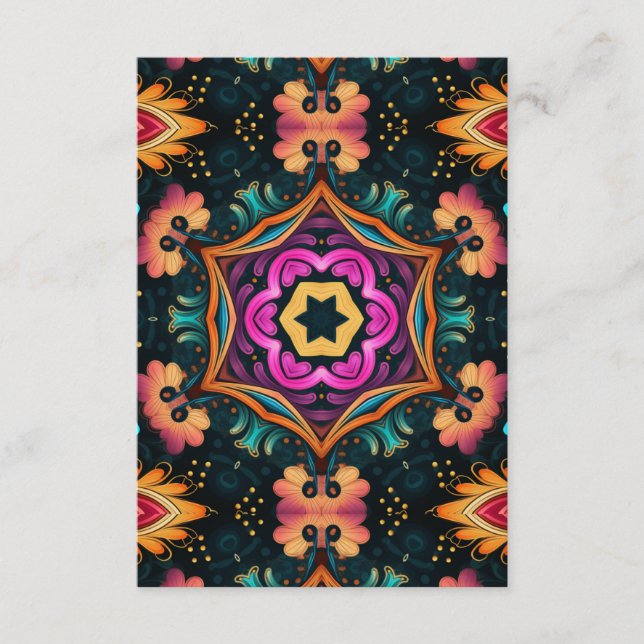 Tarjeta De Recepción Boda floral rosada Paisley (Anverso)