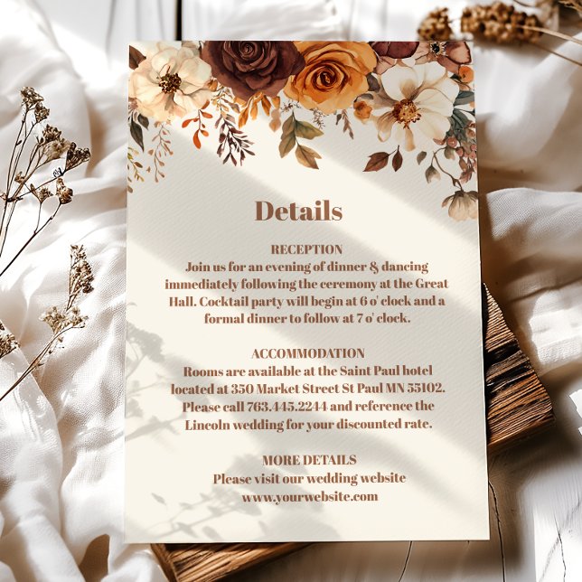 Tarjeta De Recepción Boda Floral Western Cowboys (Subido por el creador)