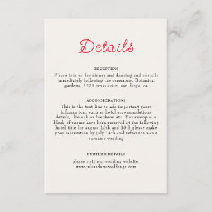 Tarjeta De Recepción Boda Florales de Hibisco Tropical Naranja Quemada