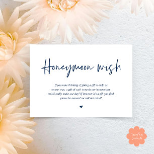 Tarjeta De Recepción Boda Fondo de Descanso de Luna de Miel Efectivo
