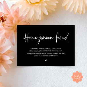 Tarjeta De Recepción Boda Fondo de luna de miel Wish Cash