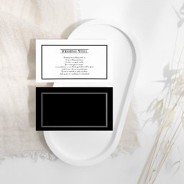 Tarjeta De Recepción Boda formal clásico deseando buen gabinete