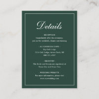 Boda formal elegante y elegante del bosque verde