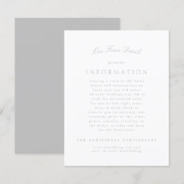 Tarjeta De Recepción Boda formal elegante y gris claro
