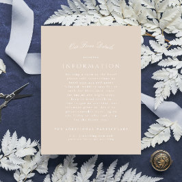 Tarjeta De Recepción Boda formal rosa Rubor elegante clásico