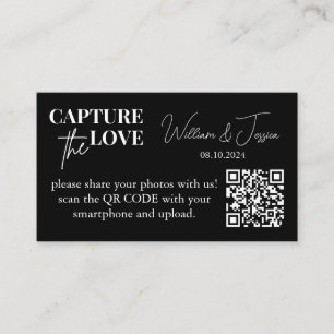 Tarjeta De Recepción Boda Foto Compartida Captura De La Enc De Código Q