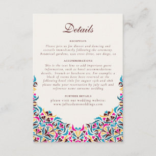 Tarjeta De Recepción Boda Fronterizo de Estilo Marfil De Lujo Brillante