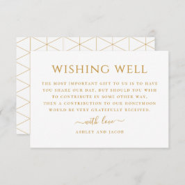 Tarjeta De Recepción Boda geométrico simple y moderno que desea lo mejo