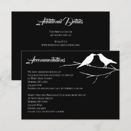 Tarjeta De Recepción Boda Gótica de Cuervos