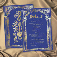 Boda Gótica Medieval Azul Oro Hasta la Muerte