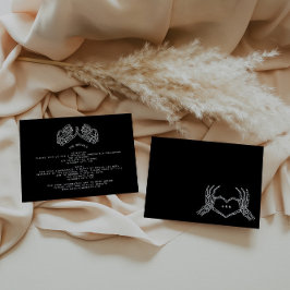 Tarjeta De Recepción Boda gótico Skeleton Manos Bodas Detalles
