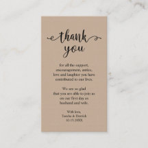 Boda Gracias, Modern Rustic Brown Kraft