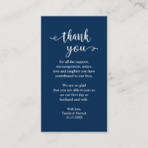 Boda Gracias, moderna marina rusa simple azul