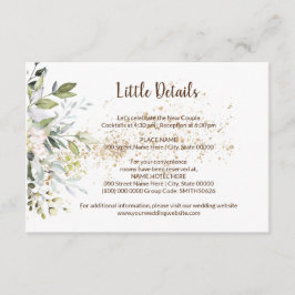 Tarjeta De Recepción Boda Herbal Bridal Shower