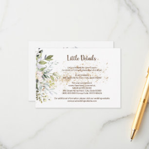 Tarjeta De Recepción Boda Herbal Bridal Shower