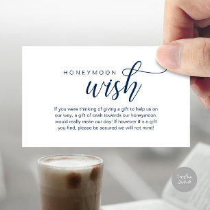Tarjeta De Recepción Boda Honeymoon Wish, Fondo, Efectivo, Moderno Clás