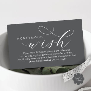 Tarjeta De Recepción Boda Honeymoon Wish, Fondo, mínimo moderno
