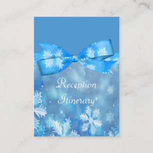 Tarjeta De Recepción Boda Icy Blue Winter Wonderland