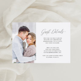 Tarjeta De Recepción Boda invitado dos detalles laterales con foto